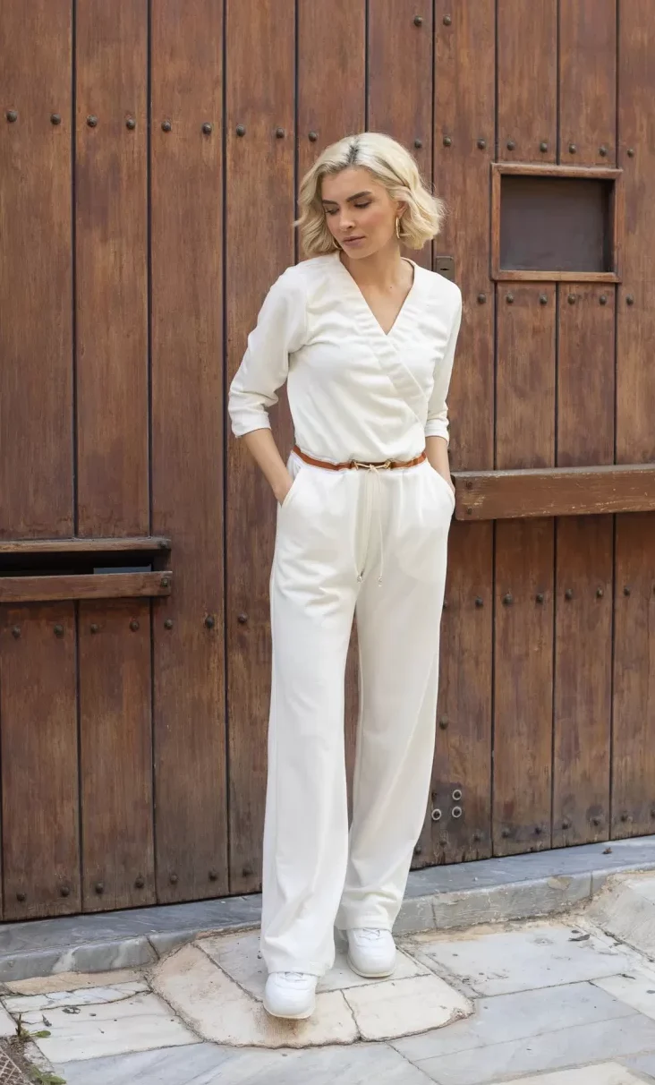 Γυναικεία φόρμα ολόσωμη baby fouter – Εκρού – Open Fashion