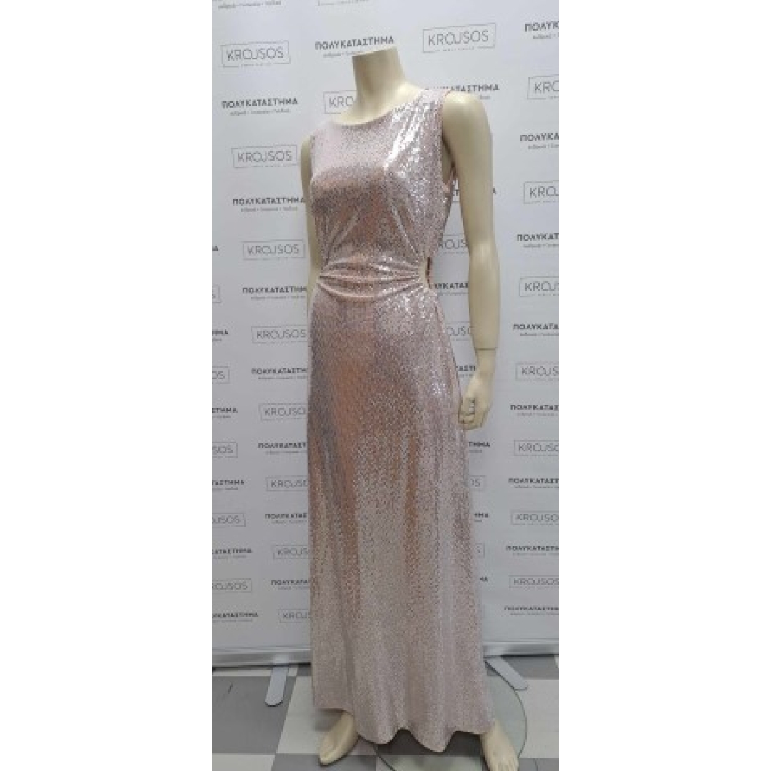 Γυναικείο φόρεμα με παγιέτες μεταλλιζέ – Gold Rose – Open