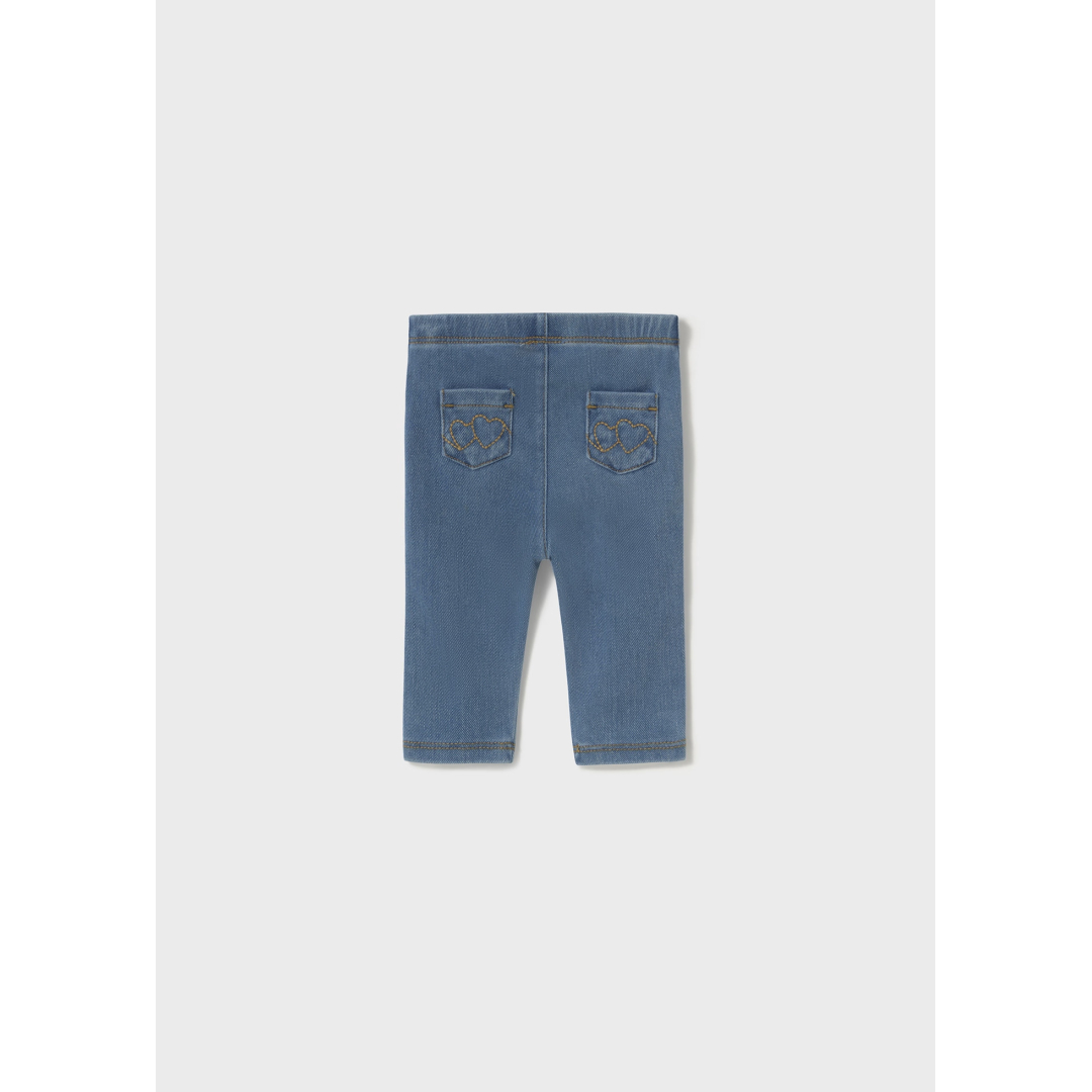 Βρεφικό κολάν σταμπωτό jean, κορίτσι - denim - Newborn