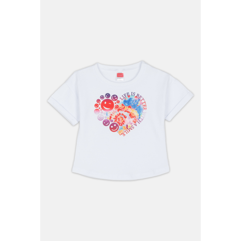Παιδικό σετ κολάν κάπρι TIE DYE κορίτσι 1-5 - λευκό - Joyce