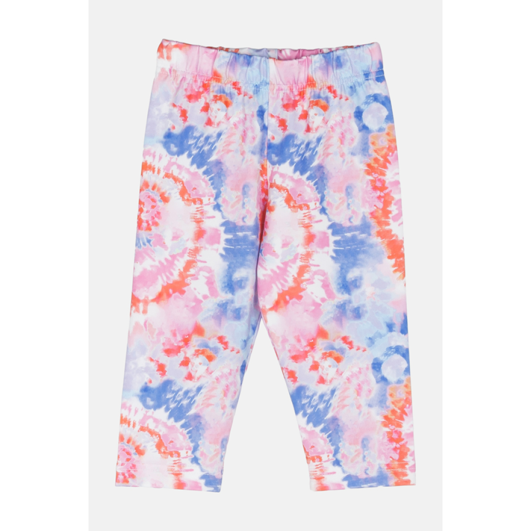 Παιδικό σετ κολάν κάπρι TIE DYE κορίτσι 1-5 - λευκό - Joyce
