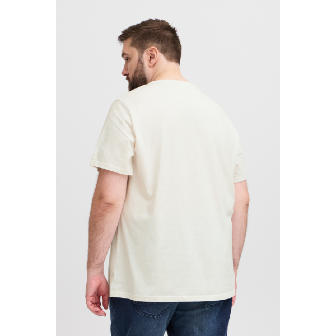 Ανδρικό t-shirt μακό κοντό μανίκι υπερμέγεθος - εκρού - BLEND