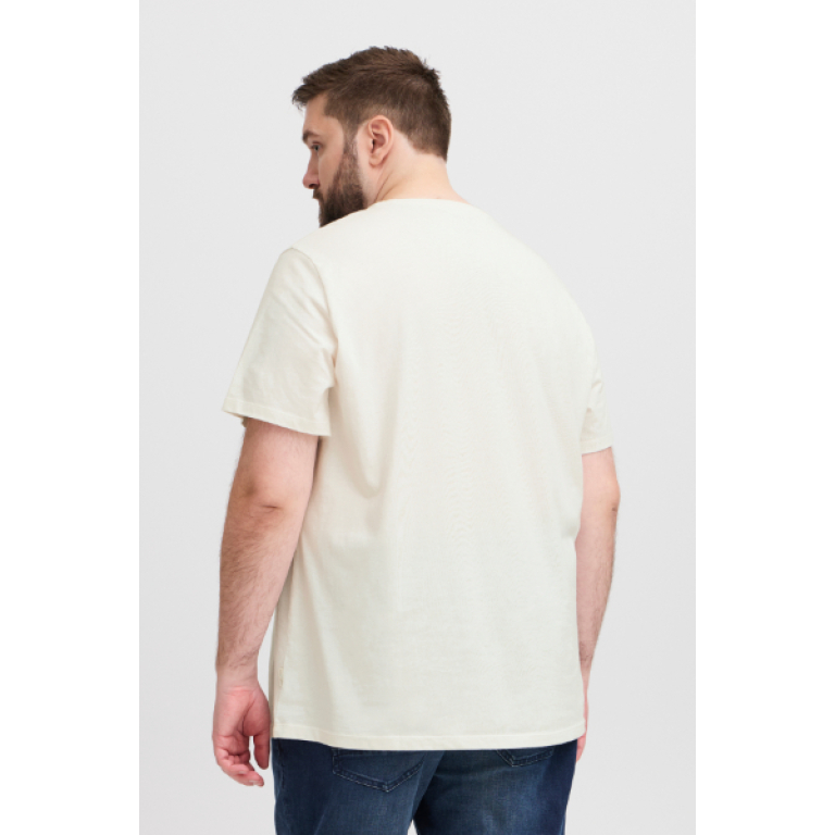 Ανδρικό t-shirt μακό κοντό μανίκι υπερμέγεθος - εκρού - BLEND