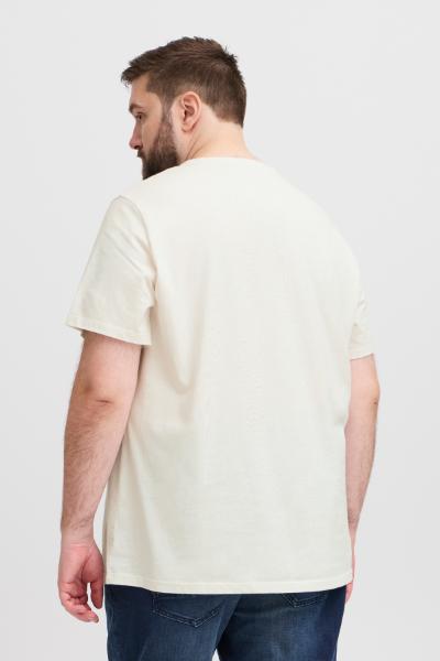 Ανδρικό t-shirt μακό κοντό μανίκι υπερμέγεθος - εκρού - BLEND