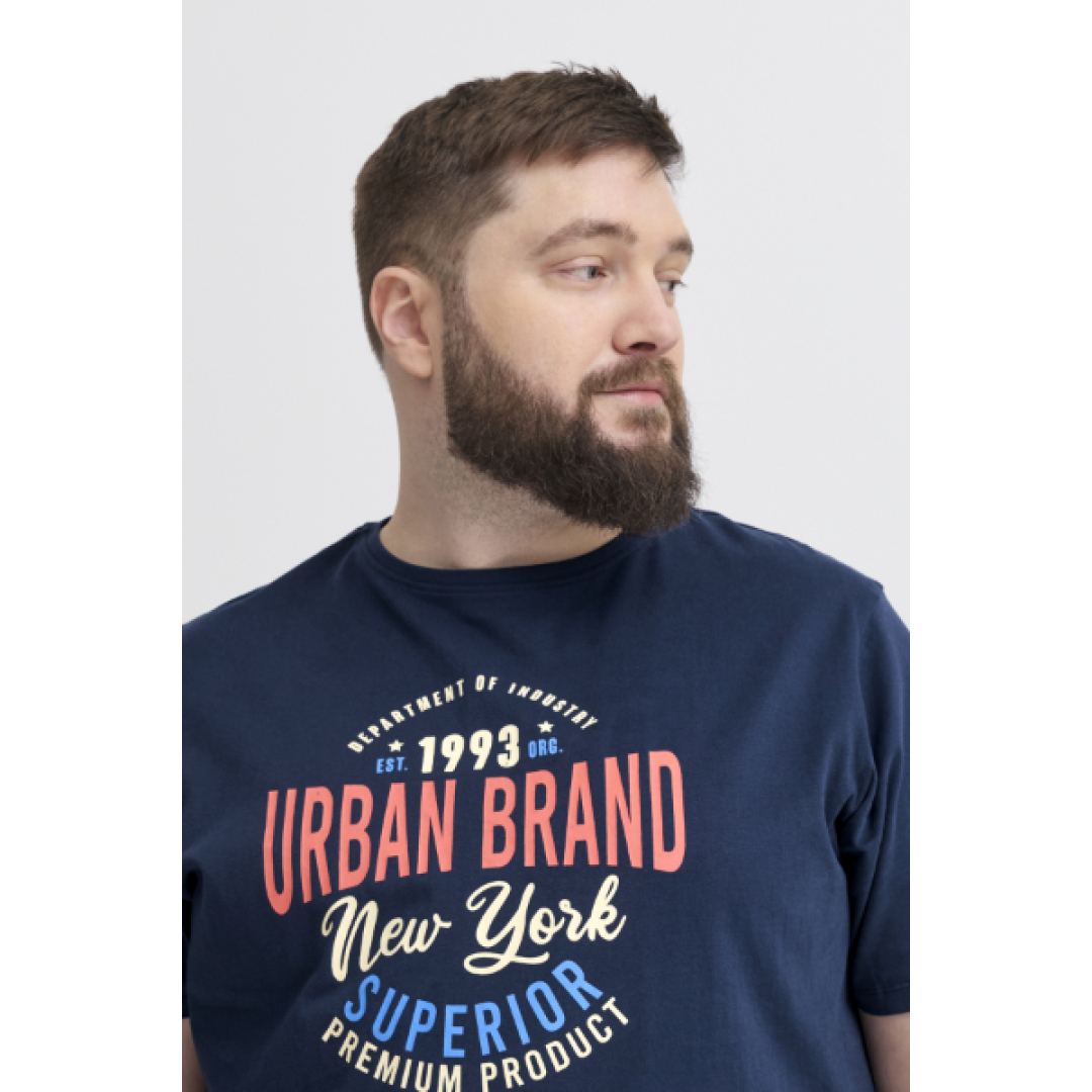 Ανδρικό t-shirt μακό κοντό μανίκι υπερμέγεθος – μπλε – BLEND