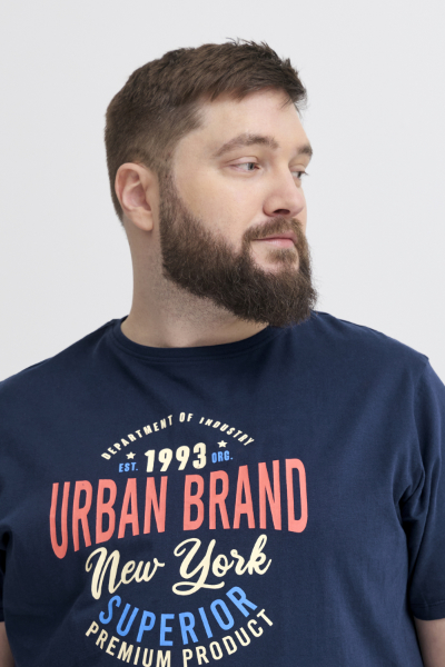 Ανδρικό t-shirt μακό κοντό μανίκι υπερμέγεθος – μπλε – BLEND