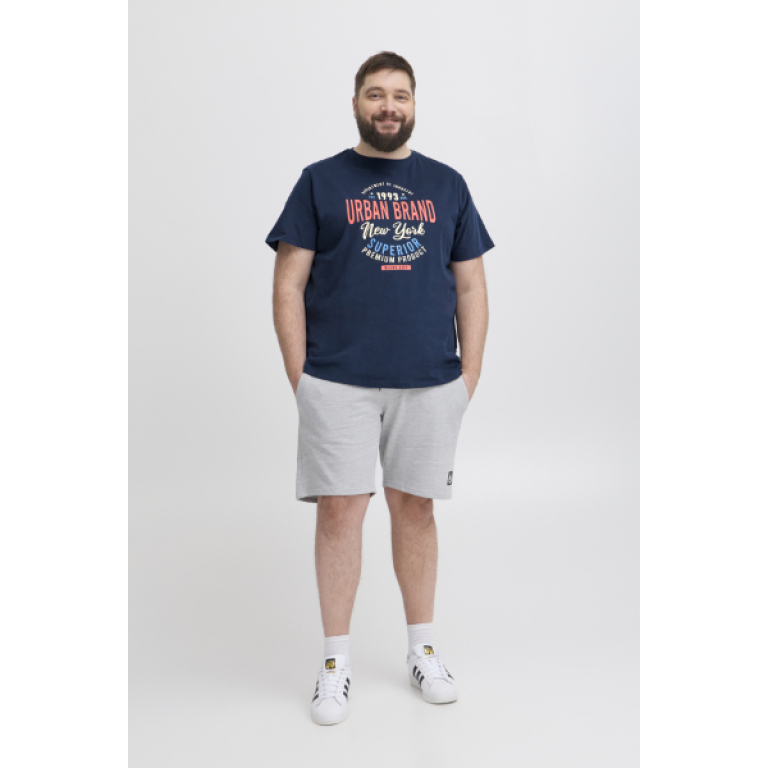 Ανδρικό t-shirt μακό κοντό μανίκι υπερμέγεθος – μπλε – BLEND
