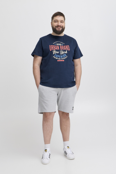 Ανδρικό t-shirt μακό κοντό μανίκι υπερμέγεθος – μπλε – BLEND