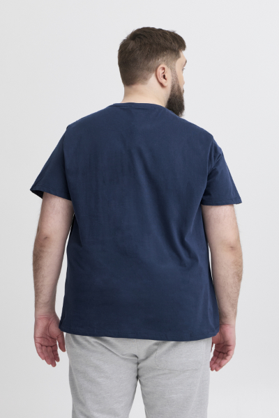 Ανδρικό t-shirt μακό κοντό μανίκι υπερμέγεθος – μπλε – BLEND