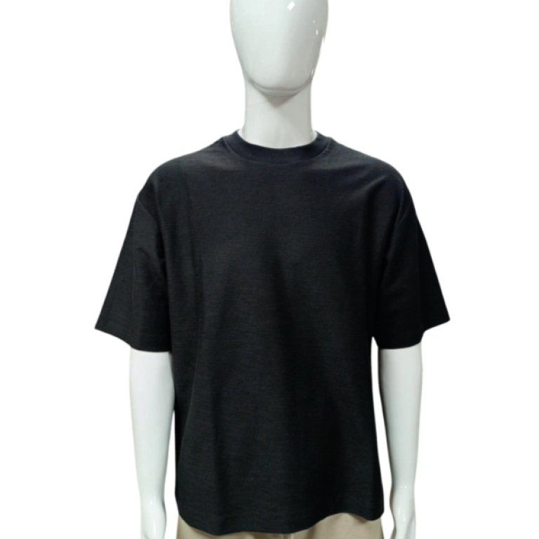 Ανδρικό T-shirt φλάμα κοντό μανίκι, Oversize - μαύρο - Paco&Co