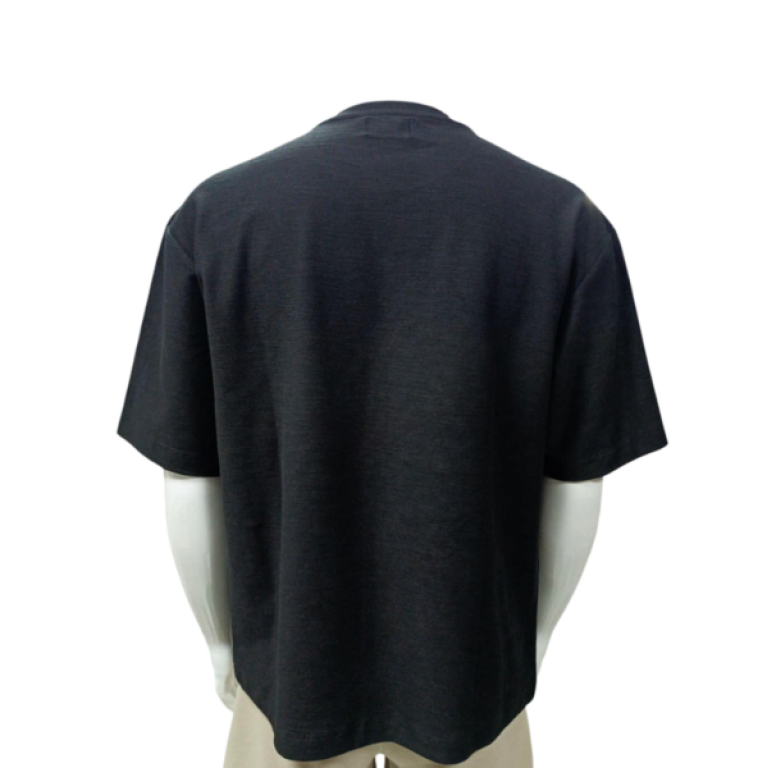 Ανδρικό T-shirt φλάμα κοντό μανίκι, Oversize - μαύρο - Paco&Co