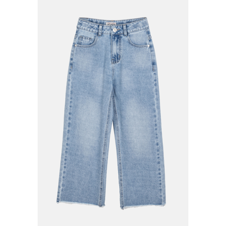 Παιδικό παντελόνι jean, wide leg, κορίτσι 6-14 - χλώριο - Joyce