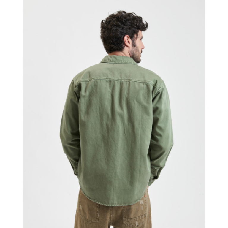 Ανδρικό denim Overshirt με τσέπες- μέντα - Gianni Lupo