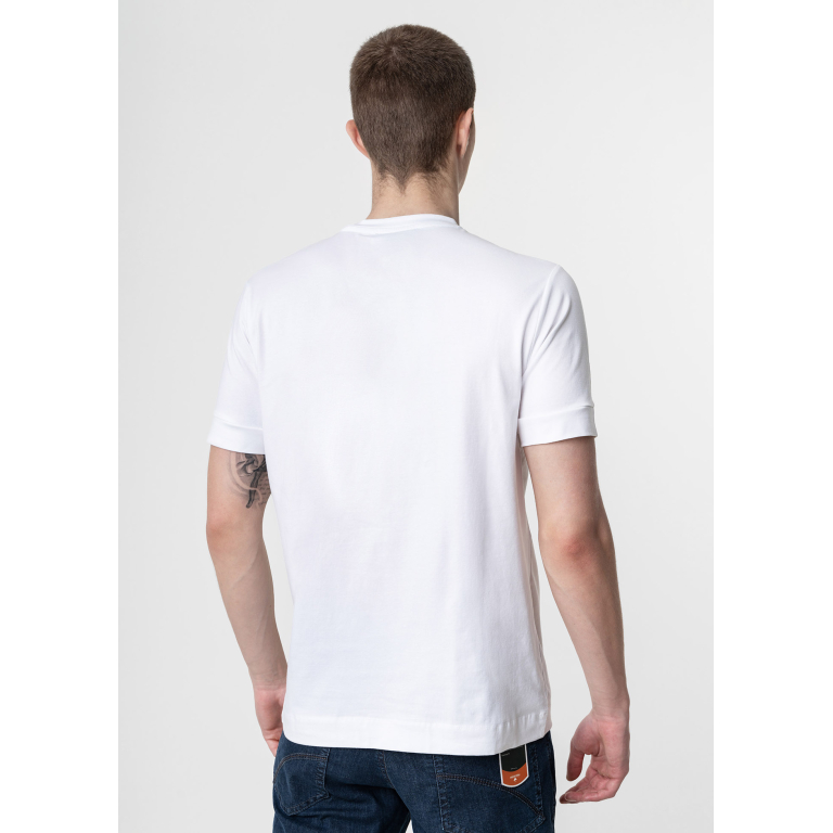 Ανδρικό t-shirt basic βαμβακόλυκρα - λευκό - HAMAKI HO