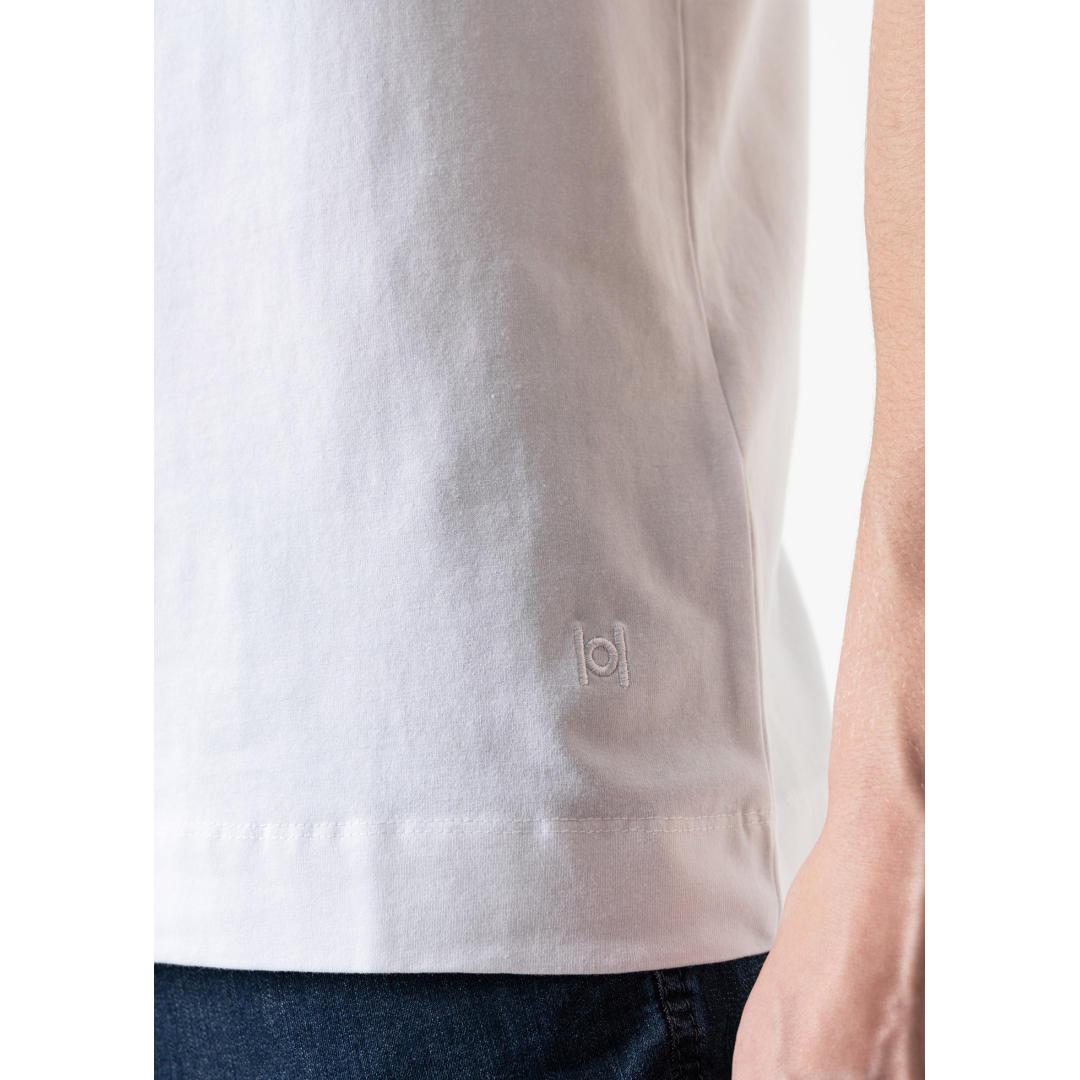Ανδρικό t-shirt basic βαμβακόλυκρα - λευκό - HAMAKI HO