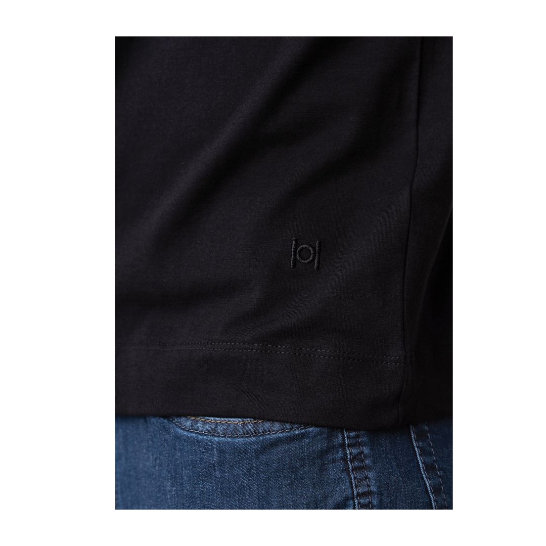 Ανδρικό t-shirt basic βαμβακόλυκρα – μαύρο – HAMAKI HO