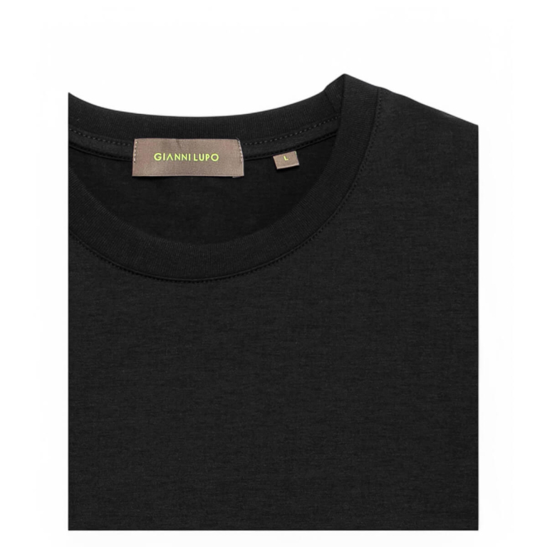 Ανδρικό t-shirt soft touch - μαύρο - GIANNI LUPO